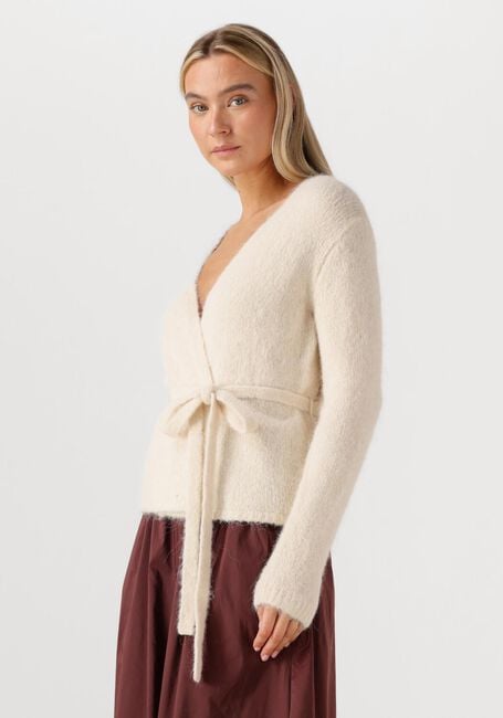 Creme SELECTED WOMEN Pullover SLFGABELLA LS KNIT BELT CARDIGAN - large