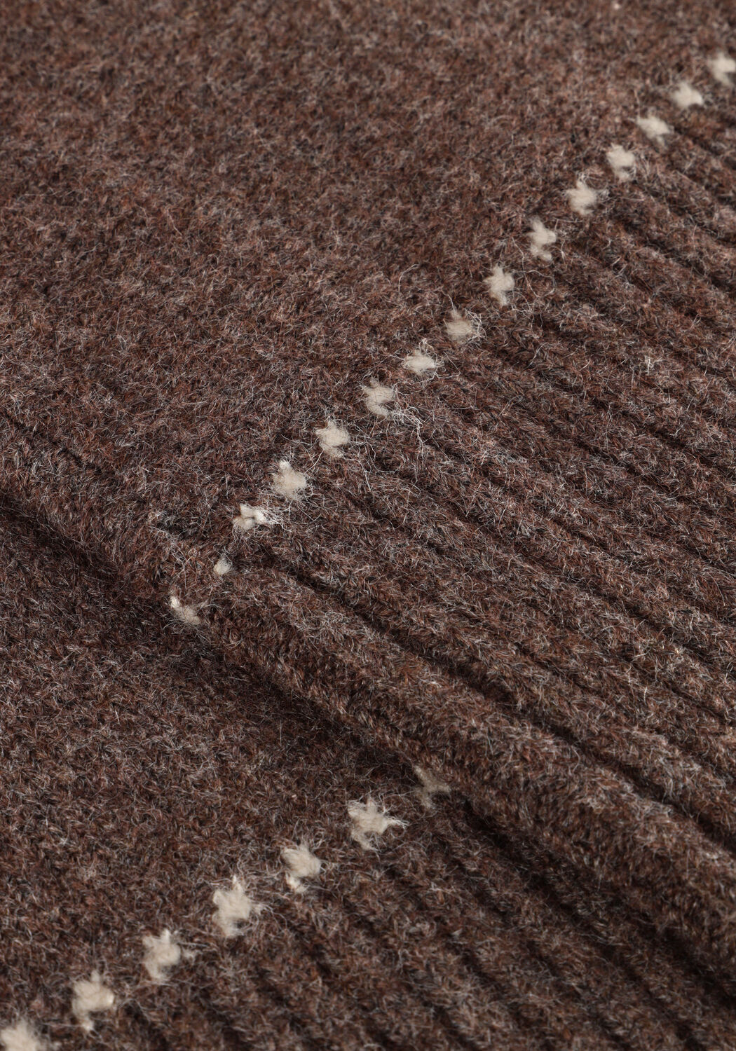 Braune NEO NOIR Pullover ROEME KNIT STITCH BLOUSE - large