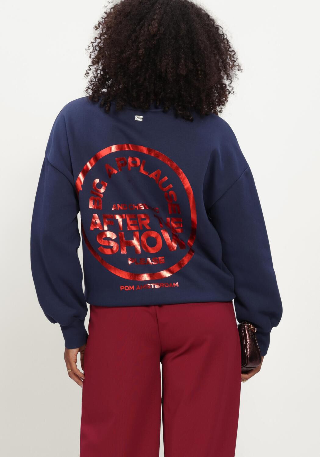 Dunkelblau POM AMSTERDAM Pullover SOPHIE BIG APPLAUSE - large