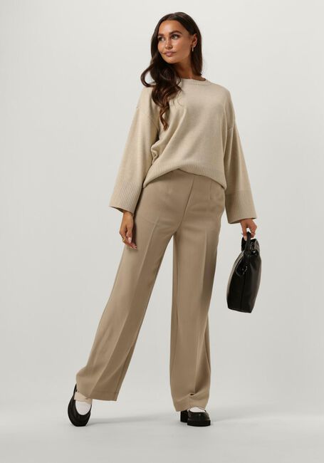 Beige MSCH COPENHAGEN Weite Hose MSCHBARBINE HW PANTS - large