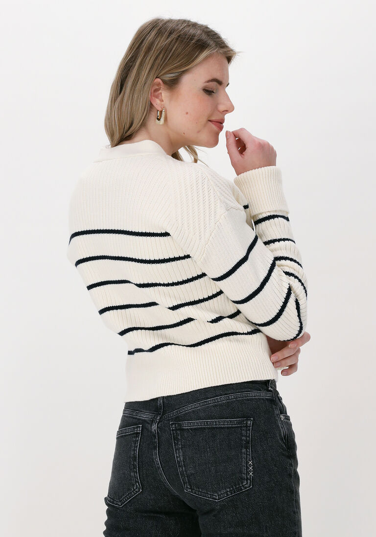ecru scotch &amp; soda strickjacke vneck striped chunky rib organ