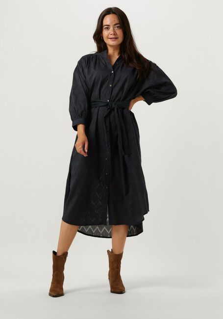 Dunkelblau BY-BAR Midikleid LUCY STRUCTURE DRESS - large