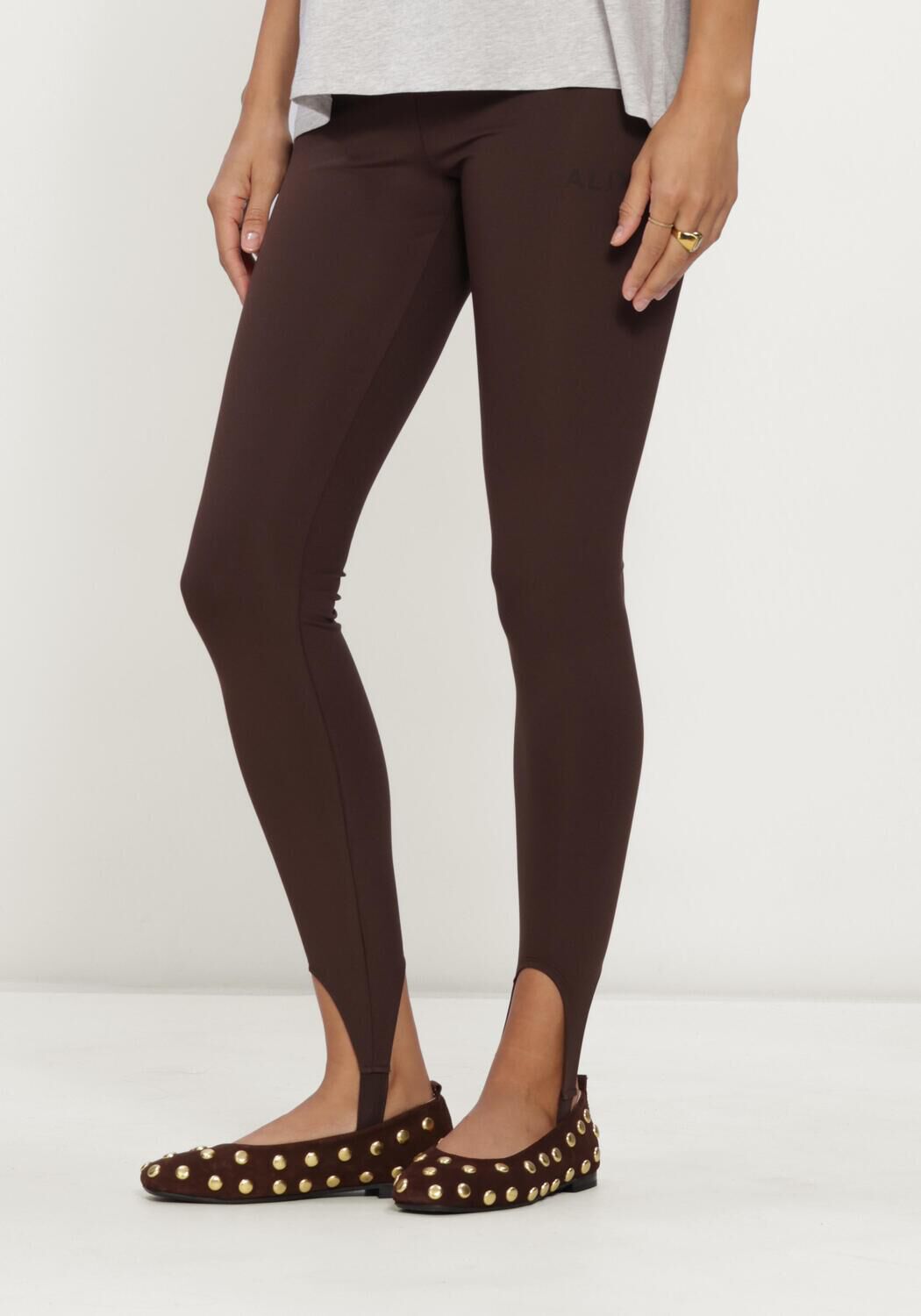 Braune ALIX THE LABEL Legging LADIES KNITTED CLEAN LEGGING - large