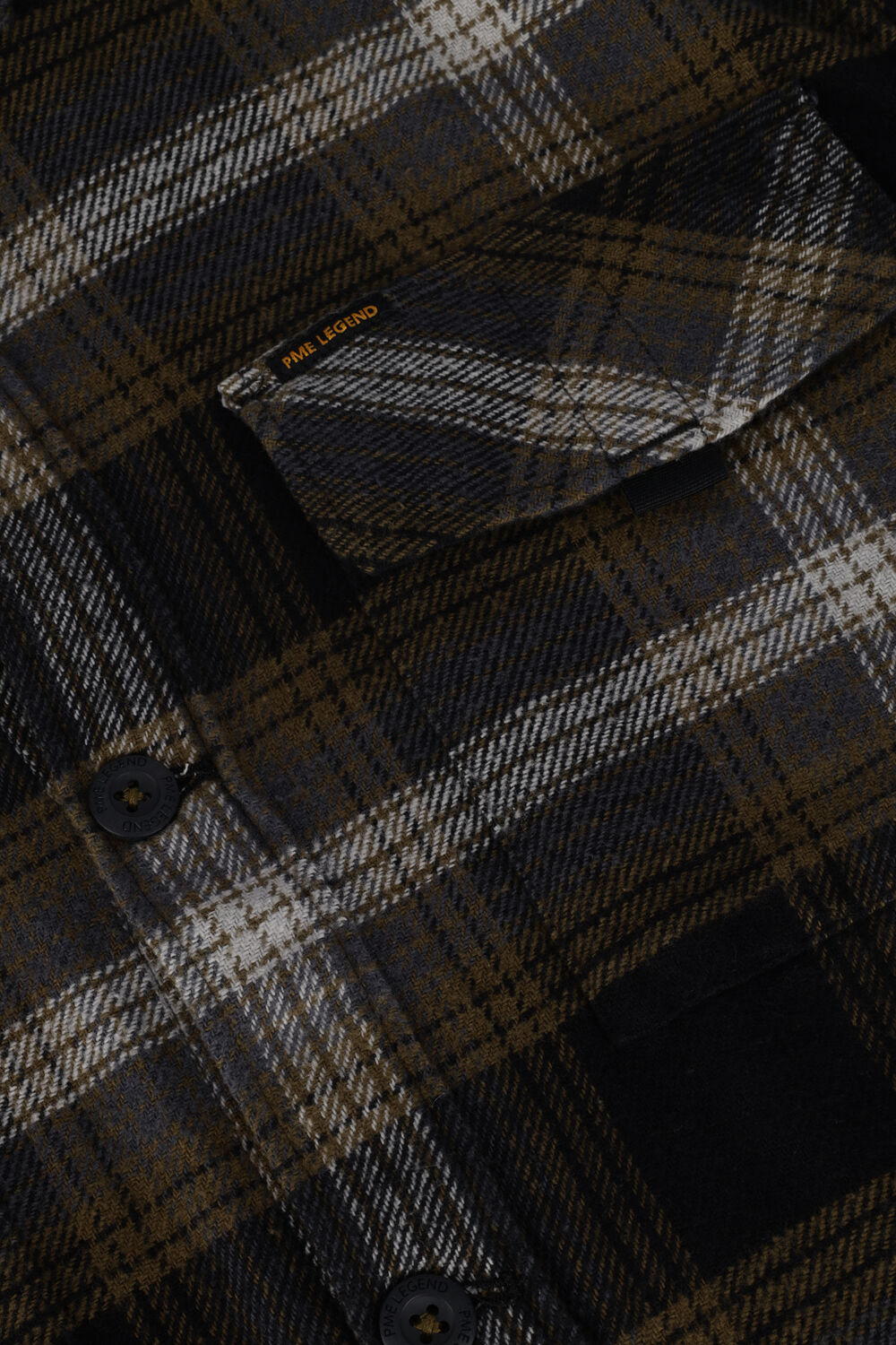 Schwarze PME LEGEND Overshirt LONG SLEEVE SHIRT CTN HEAVY FLANEL CHECK - large