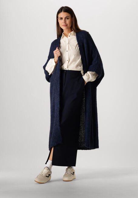 Blaue SUMMUM Strickjacke KIMONO CARDIGAN RUSTIC MOHAIR BLEND KNIT - large