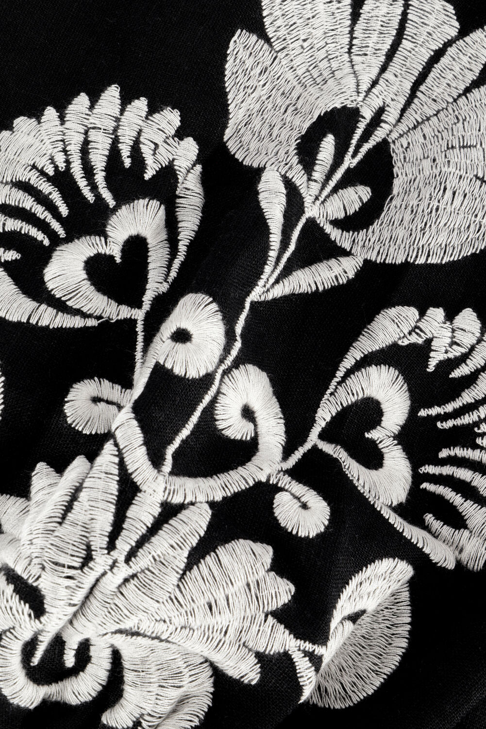 Schwarze ACCESS Blusen LINEN BLOUSE ETHNIC EMBROIDERIES - large