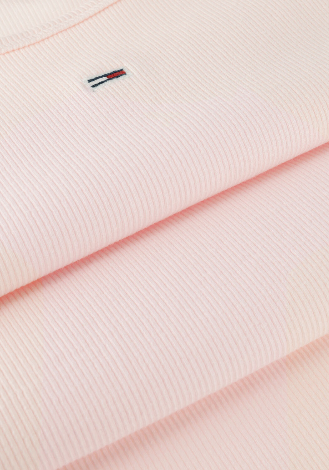 Hell-Pink TOMMY JEANS T-shirt TJW BBY ESSENTIAL RIB SS - large