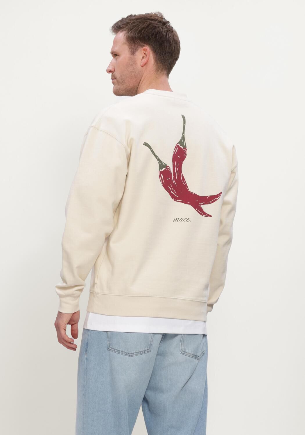 Ecru MACED Sweatshirt M-AUSTIN - large