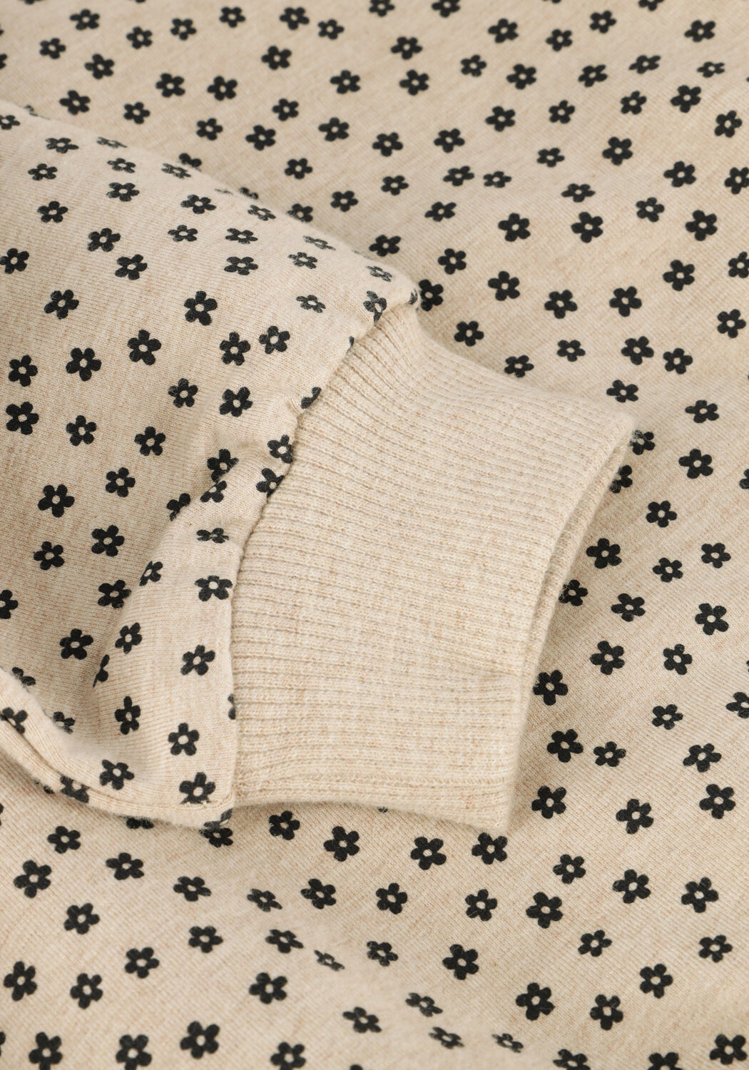 Beige DAILY7 Sweatshirt OVERSIZED SWEATER SMALL FLOWER - large