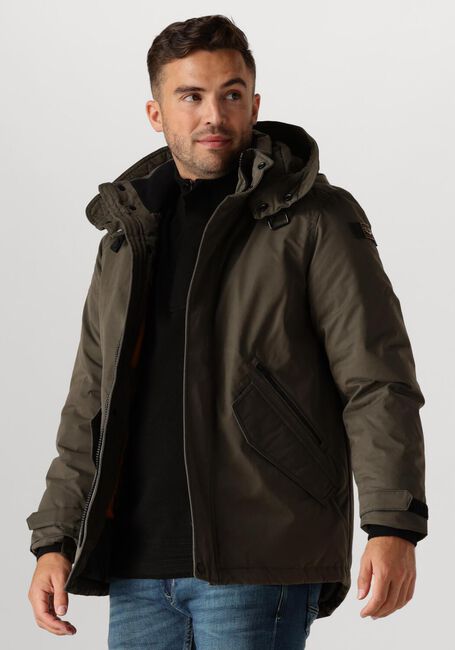 Grüne PME LEGEND Parkas SEMI LONG JACKET TUPULAR SOAPY PEACH - large