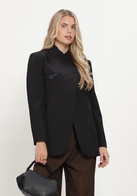 Schwarze HAUTE L'AMITI&Eacute; Blazer PREMIERE OVERLAP BLAZER - large