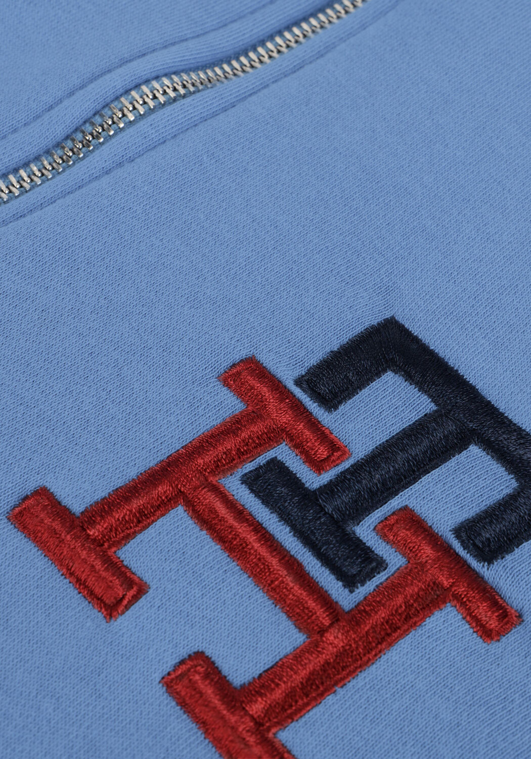 Blaue TOMMY HILFIGER Pullover ESSENTIAL MONOGRAM HALF ZIP - large