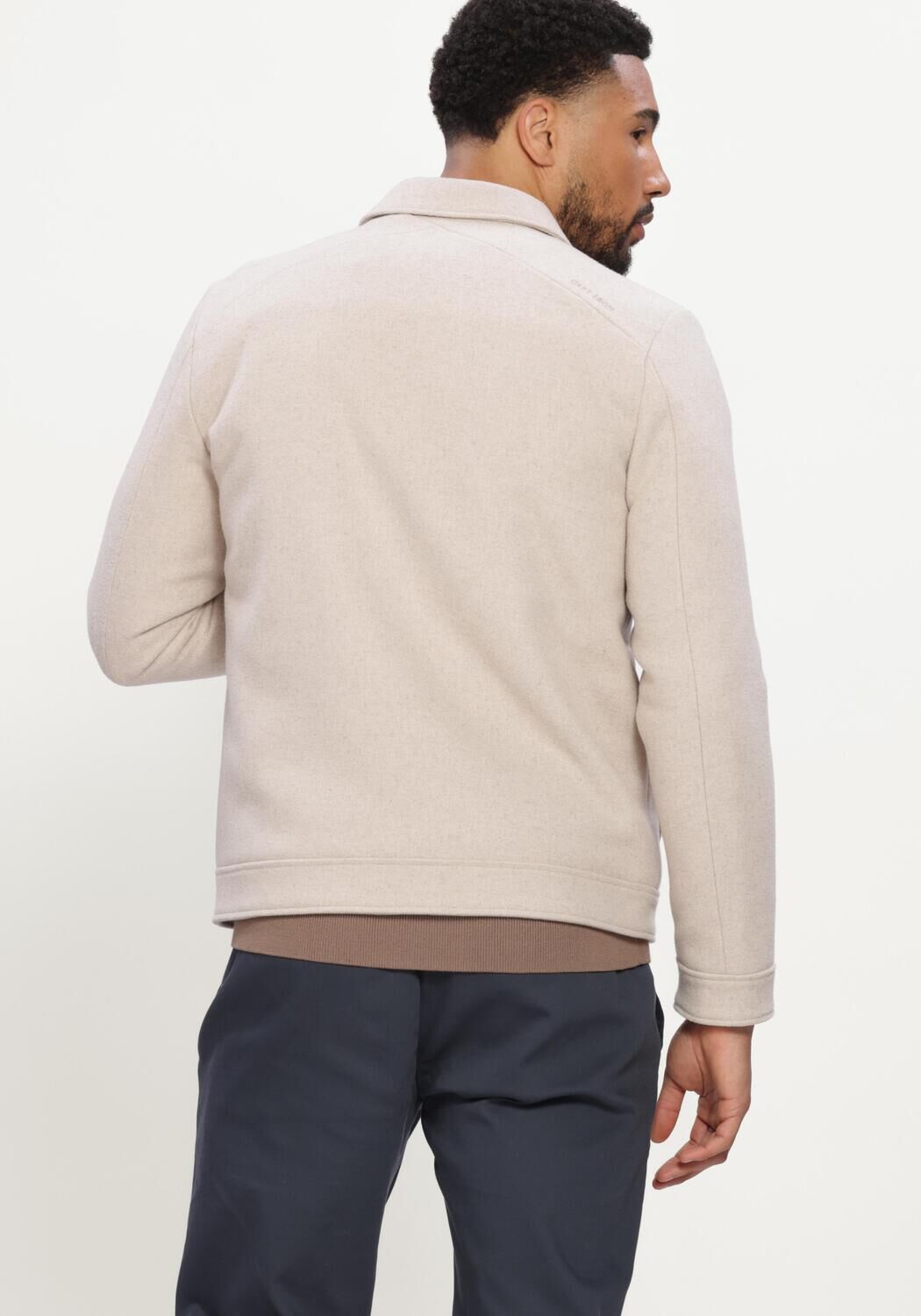Beige CAST IRON Jack SHORT JACKET TWOOL SMART JACKET - large