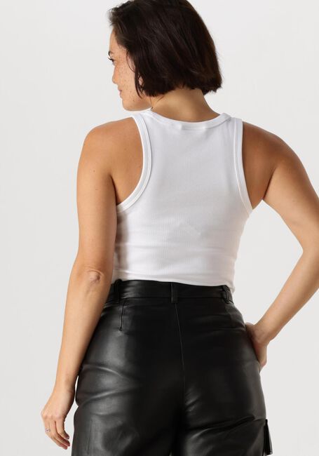Weiße CALVIN KLEIN Top WOVEN LABEL RIB TANK TOP - large