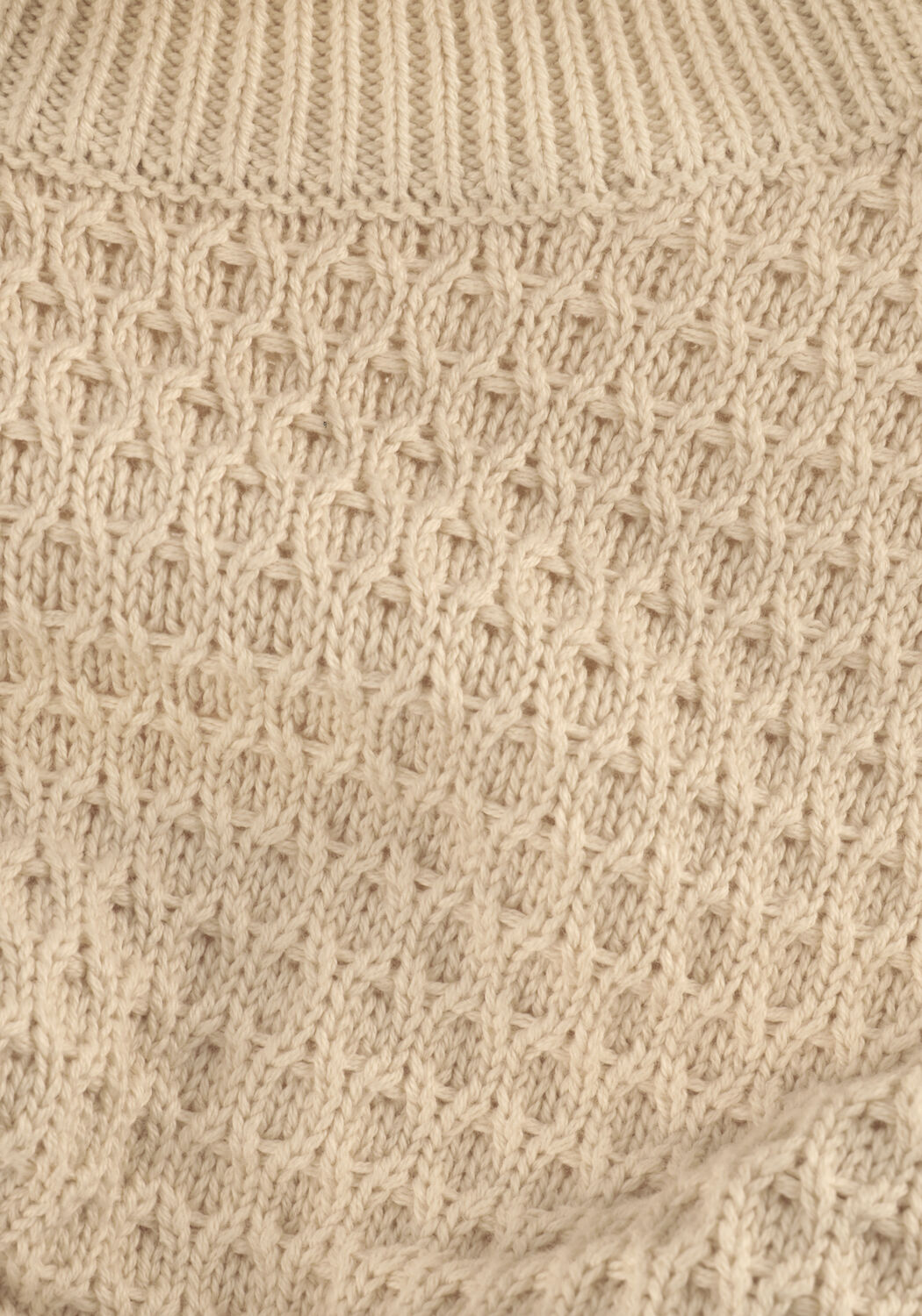 Creme SELECTED MEN Rollkragenpullover REMY LS KNIT ALL STU ROLL NECK W CAMP - large