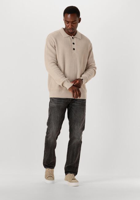 Beige BUTCHER OF BLUE Pullover GALWAY POLO LS - large