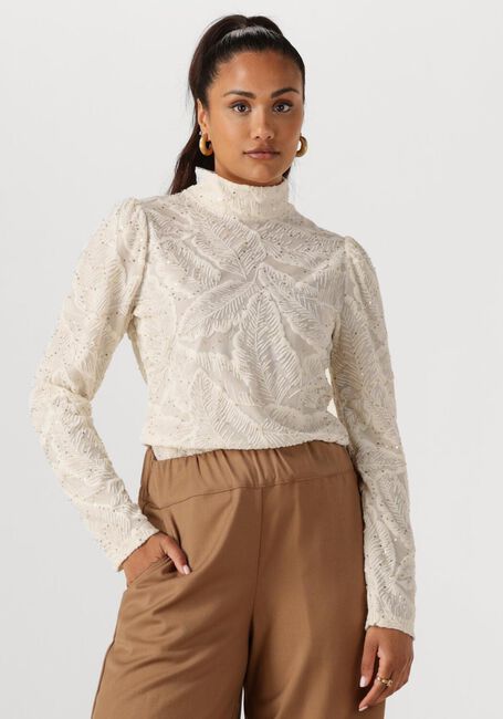 Ecru NUKUS Top PUCK TOP LEAF PAILLET - large
