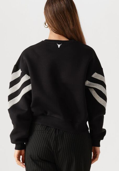Schwarze ALIX THE LABEL Sweatshirt LADIES KNITTED CROPPED SWEATER - large