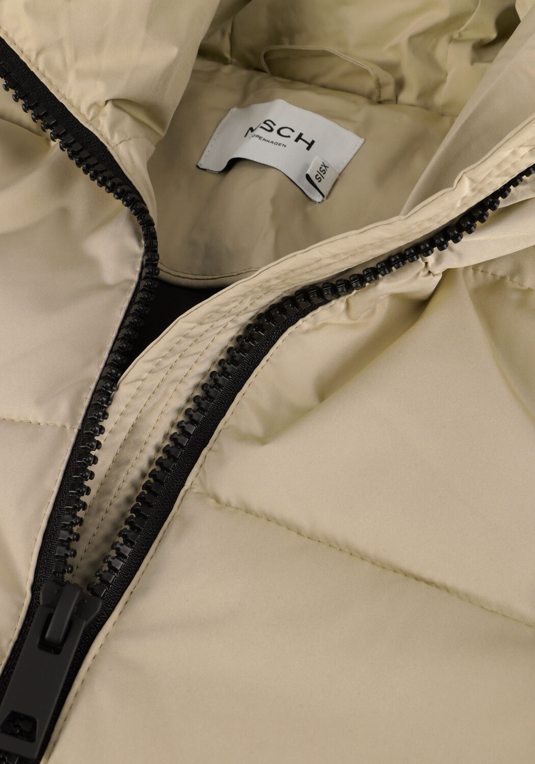 Beige MSCH COPENHAGEN Wattierte Jack MSCHPAVINARIA ZIP JACKET - large