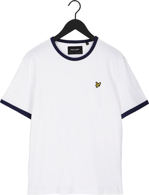 Weiße LYLE & SCOTT T-shirt RINGER T-SHIRT - large