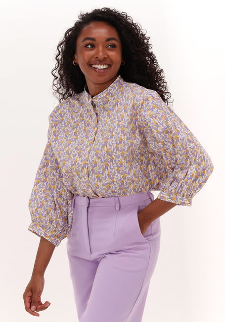 Mehrfarbige/Bunte MSCH COPENHAGEN Blusen BERIN HADDIS 3/4 SHIRT AOP - large