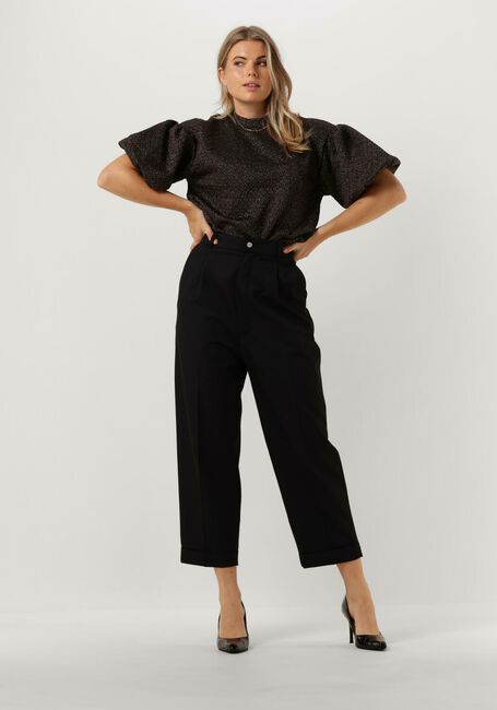 Schwarze SELECTED WOMEN Top SLFAGNETHE 2/4 O-NECK JAQUARD TOP - large