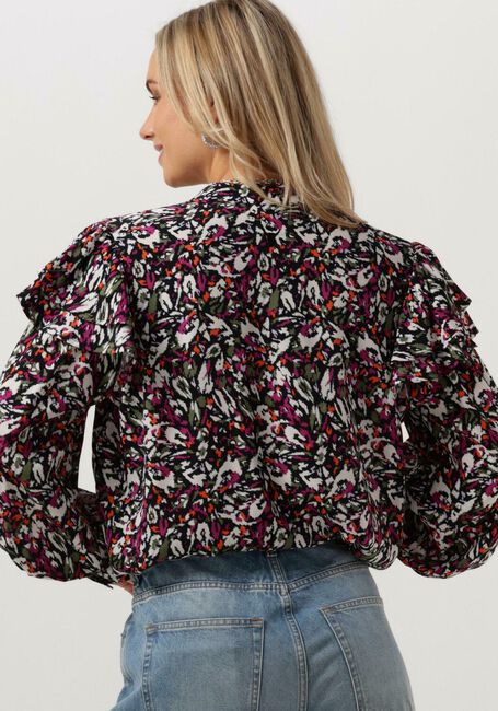 Mehrfarbige/Bunte ALIX THE LABEL Bluse LADIES WOVEN BLURRY FLOWER BLOUSE - large