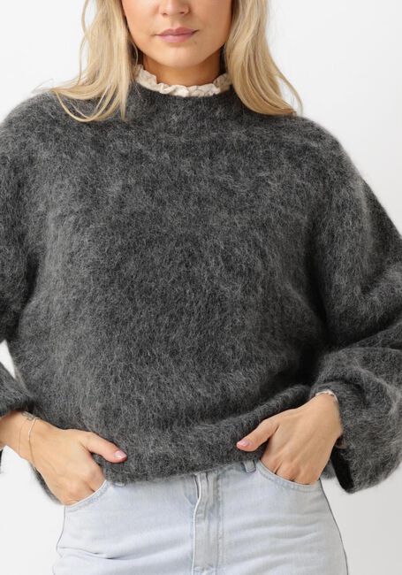 Graue SECOND FEMALE Pullover ANNELEEN KNIT O-NECK - large
