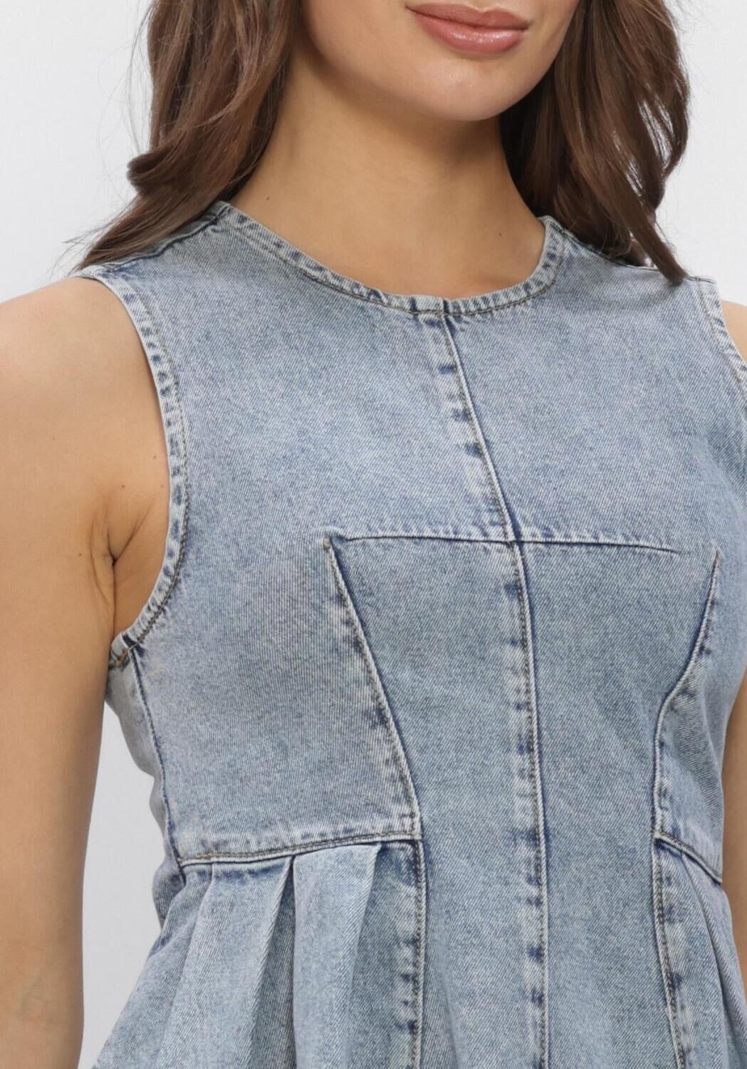 Blaue CO'COUTURE Tops & T-shirts PANCYCC DENIM TOP - large