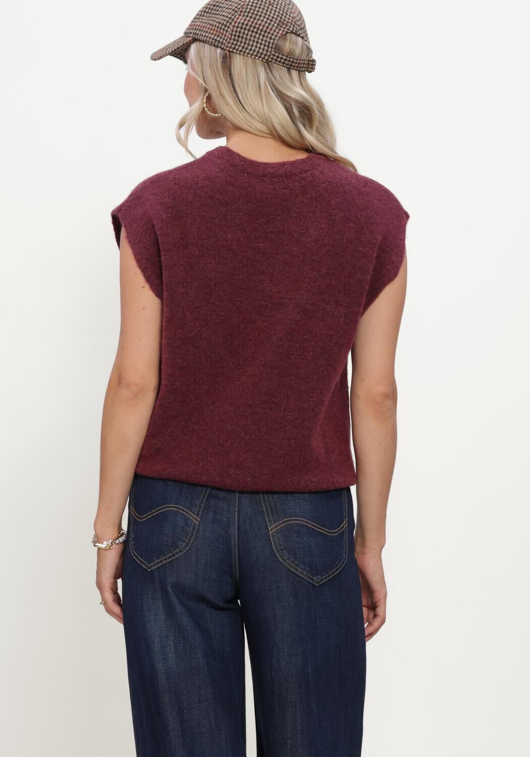 Bordeaux SELECTED WOMEN Pullover SLWLULU SL KNIT VEST - large