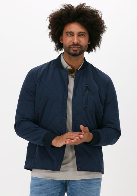 Blaue SELECTED HOMME Wattierte Jack SLHSTRATFORD QUILTED BOMBER - large