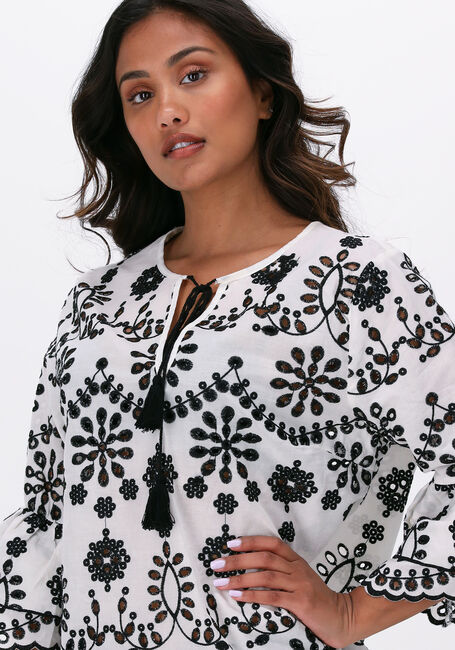 Weiße SUMMUM Blusen TOP CONTRAST CHIFFLY - large