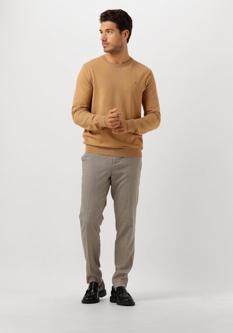 Camelfarbene SCOTCH & SODA Pullover VISCOSE PULLOVER CREWNECK - large