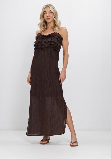 Braune OBJECT Maxikleid OBJLYNE S/L RE LONG DRESS - large