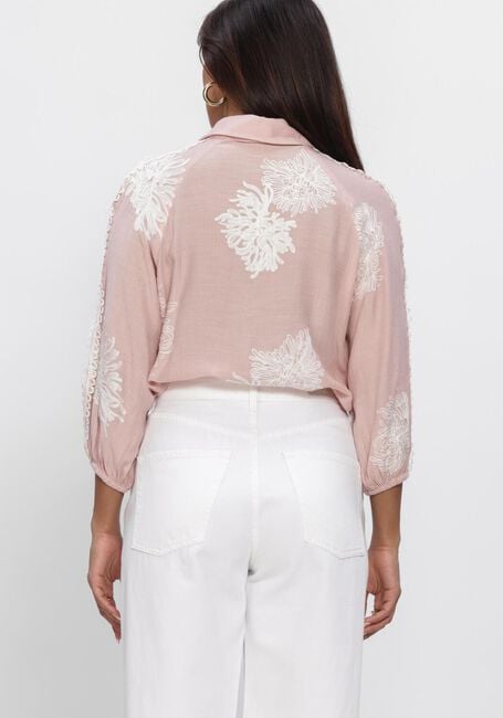 Hell-Pink JANSEN AMSTERDAM Blusen RAELLA BLOUSE AE 701 3/4 SLEEVE EMBROIDERY - large