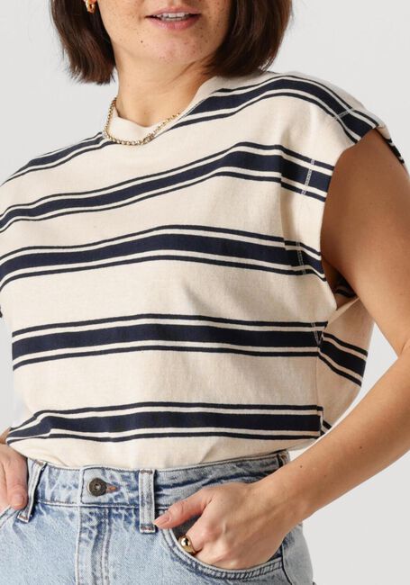Blaue BY-BAR T-shirt MASON STRIPE TOP - large