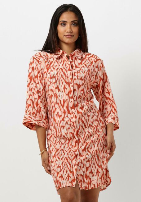 Orangene MSCH COPENHAGEN Minikleid MSCHORLENA LADONNA 3/4 SHIRT DRESS AOP - large