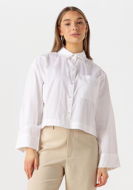 Weiße SELECTED FEMME Blusen SLFASTHA LS CROPPED BOXY SHIRT - large
