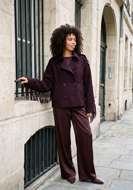 Bordeaux DANTE6 Weite Hose JULES BOLD SATIN SMART PANTS - large