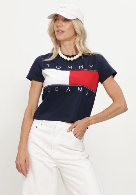Dunkelblau TOMMY JEANS T-shirt TJW REG FLAG SS TEE EXT - large