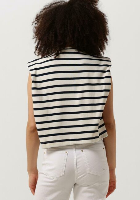 Blaue CO'COUTURE Top CLASSIC STRIPE CROP TEE - large
