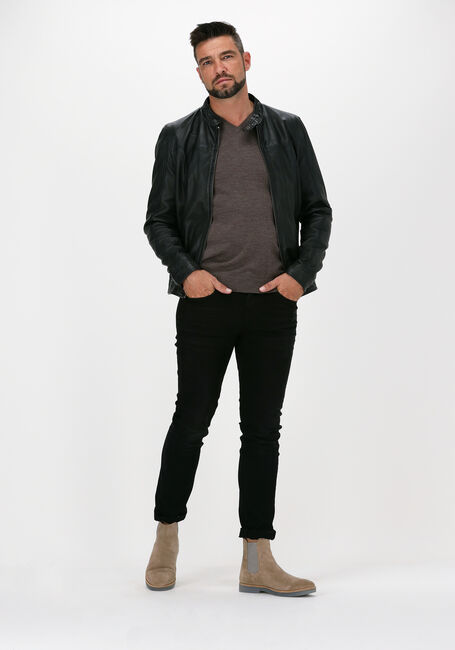 Schwarze GOOSECRAFT Lederjack GALLERY062 - large