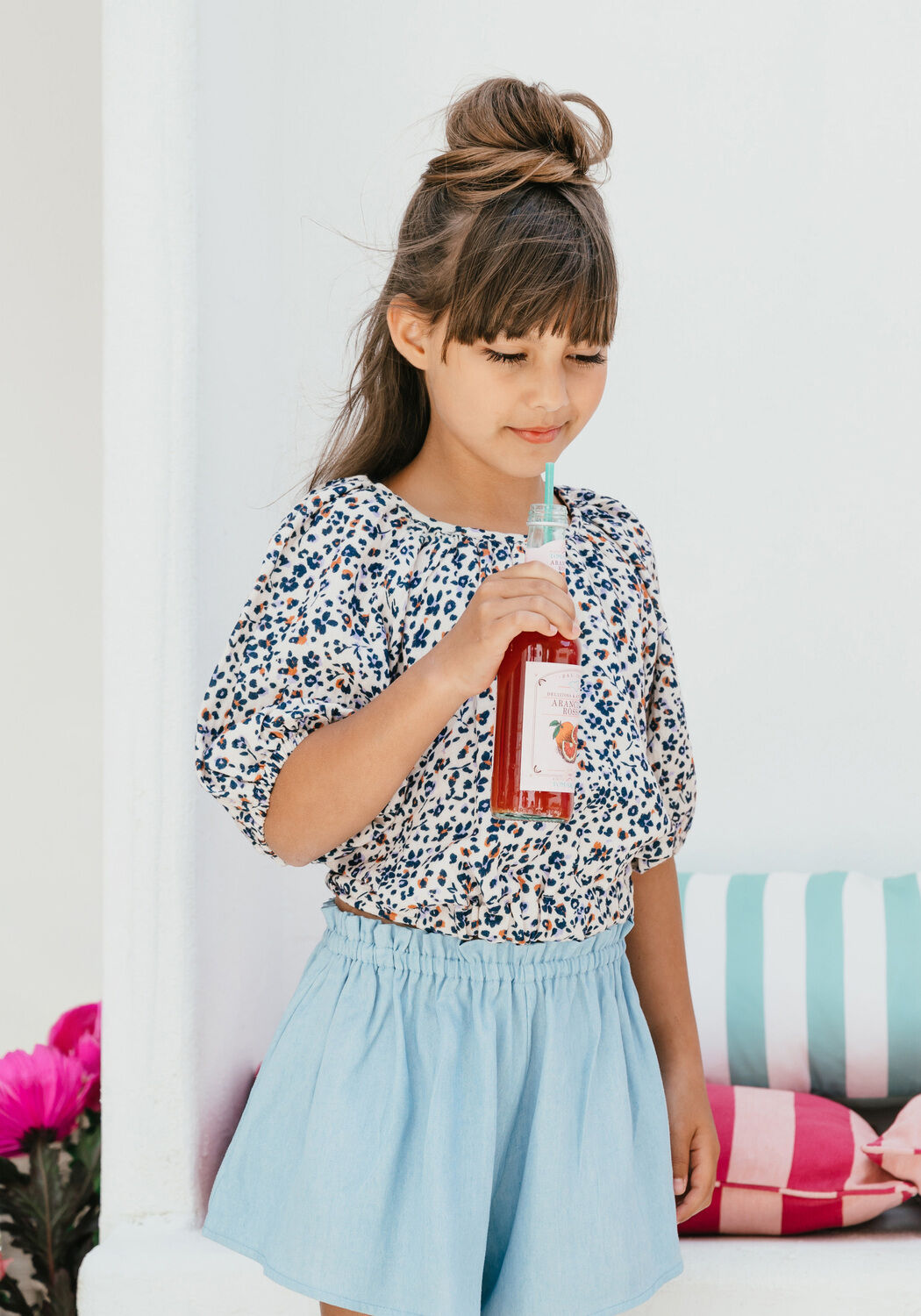 Ecru PETIT BLUSH Kurze Hose SMOCK FRILL SHORT - large