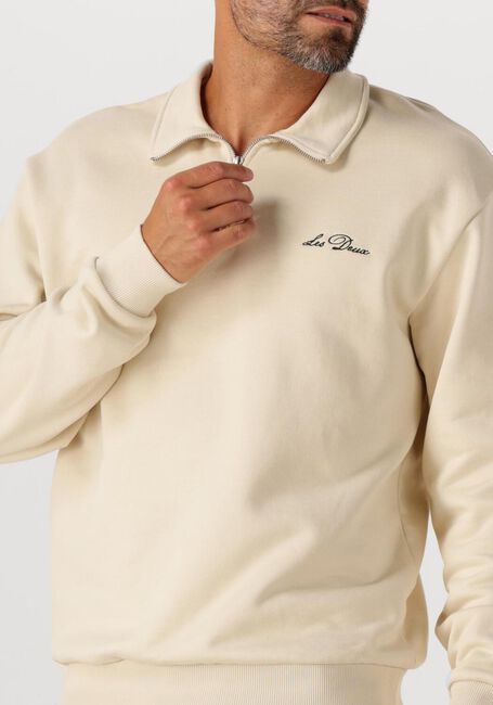 Beige LES DEUX Sweatshirt CREW HALF-ZIP SWEATSHIRT - large