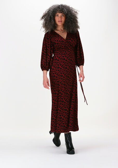 Rote JANSEN AMSTERDAM Midikleid DRESS OVERLAP - large