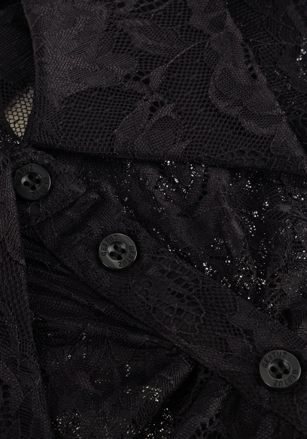Schwarze GESTUZ Blusen GZLEALA SHIRT - large