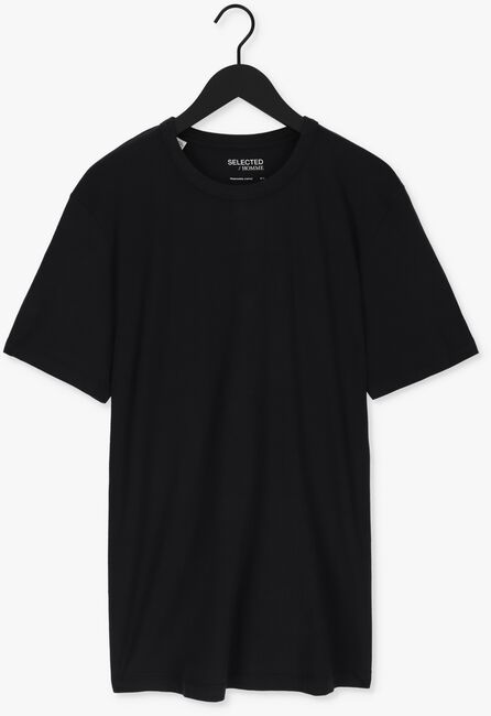 Schwarze SELECTED HOMME T-shirt SLHRELAXLONG-DAVID SS O-NECK TEE G CAMP - large