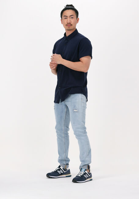 Blaue DSTREZZED Casual-Oberhemd SHIRT BUTTON DOWN S/S MELANGE PIQUE - large