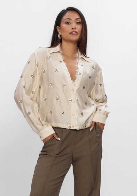 Creme NUKUS Blusen ANIKA BLOUSE PAILLET - large