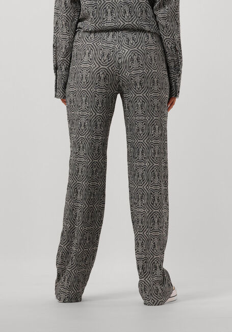 Schwarze ALIX THE LABEL Weite Hose LADIES KNITTED LEOPARD CRINKLE PANTS - large